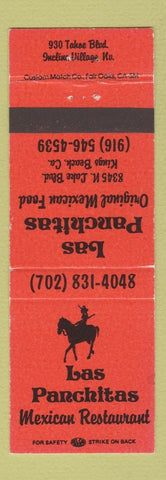 Matchbook Cover - Las Panchitas Mexican Food Incline Village NV Kings Beach CA