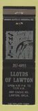 Matchbook Cover - Lloyds of Lawton Restaurant Lawton OK
