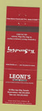 Matchbook Cover - Leoni's Italian Kitchen Toronto ON The Second City Comedy