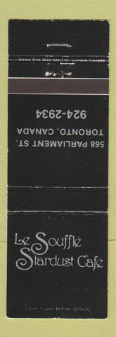 Matchbook Cover - Le Souffle Stardust Cafe Toronto ON