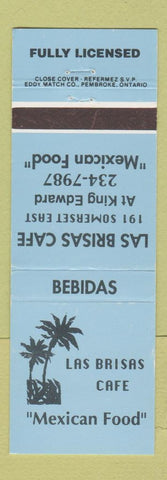 Matchbook Cover - Las Brisas Cafe Mexican Food Ottawa ON