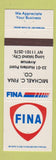 Matchbook Cover - Fina oil gas Michael C Fina Long Island City NY