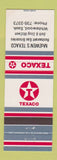 Matchbook Cover - Texaco oil gas McEwen's Whitewood SK