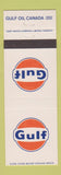 Matchbook Cover - Gulf oil gas Canada