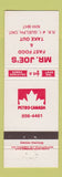 Matchbook Cover - Petro Canada oil gas Mr Joe's Guelph ON
