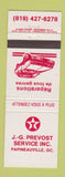 Matchbook Cover - Texaco oil gas JG Prevost Papineauville QC