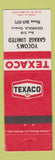 Matchbook Cover - Texaco oil gas Yocom's Espanola ON