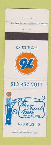 Matchbook Cover - Union 76 oil gas Trail Inn New Paris OH