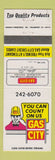 Matchbook Cover - Gas City oil gas Chicago Oak Lawn Orland Park Burr Ridge IL