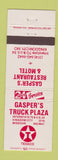 Matchbook Cover - Gasper's Texaco oil gas Kingdom City MO motel restaurant