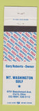 Matchbook Cover - Mount Washington Gulf oil gas Cincinnati OH