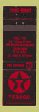 Matchbook Cover - Texaco oil gas Collierville TN WEAR