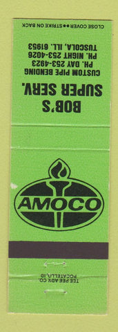 Matchbook Cover - Amoco oil gas Bob's Tuscola IL