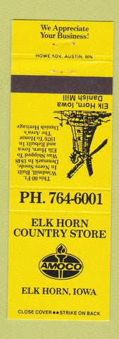Matchbook Cover - Amoco oil gas Elk Horn IA Country Store