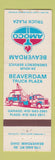 Matchbook Cover - Amoco oil gas Beaverdam Truck Plaza OH