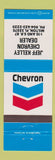 Matchbook Cover - Chevron oil gas Jeff Kelley Milton FL
