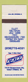 Matchbook Cover - Dexco oil gas Coeur D'Alene ID