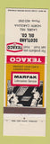 Matchbook Cover - Texaco oil gas Scotland Laurel Hill NC