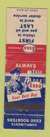Matchbook Cover - Esso oil gas Boosters