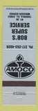 Matchbook Cover - Amoco oil gas Bob's Tuscola IL