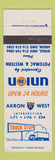 Matchbook Cover - Union 76 oil gas Akron OH Seville