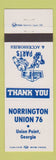 Matchbook Cover - Norrington Union 76 oil gas Union Point GA