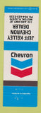Matchbook Cover - Chevron oil gas Jeff Kelley Milton FL