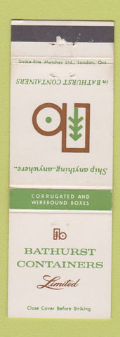 Matchbook Cover - Bathurst Containers Boxes St Laurent QC WEAR