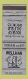 Matchbook Cover - Wellman Oil Field Supply Odessa TX WORN