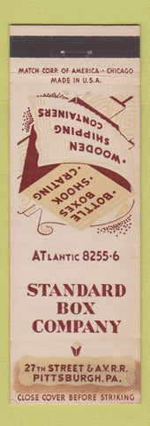 Matchbook Cover - Standard Box Company Pittsburgh PA WEAR