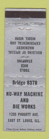 Matchbook Cover - Nu Way Machine and Die Works East St Louis IL