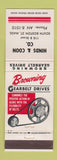 Matchbook Cover - Browning Gearbilt Drives South Boston MA Hinds Coon WEAR