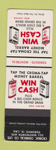 Matchbook Cover - Croma Tap Chromac Chemical Toronto ON Montreal