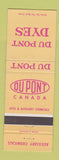 Matchbook Cover - DuPont Canada Dyes Auxiliary Chemicals WEAR