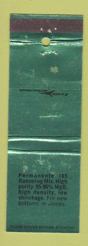 Matchbook Cover - Kaiser Refractories Permanente Ramming Mix