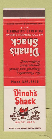 Matchbook Cover - Dinah's Shack Restaurant Palo Alto CA