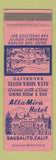 Matchbook Cover - Alta Mira Hotel Sausalito CA CREASES