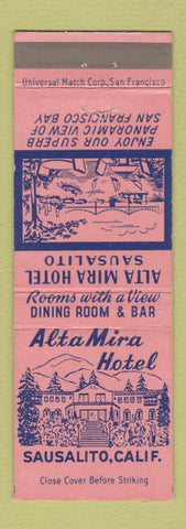 Matchbook Cover - Alta Mira Hotel Sausalito CA CREASES