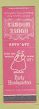 Matchbook Cover - House of Moores Restaurant Redwood City CA