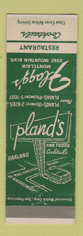 Matchbook Cover - Flagg's Restaurant Oakland CA