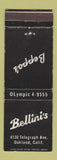 Matchbook Cover - Beppo's Bellini's Oakland CA WEAR