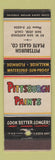 Matchbook Cover - Pittsburgh Paints Plate Glass San Jose CA