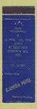 Matchbook Cover - Alameda Motel San Jose CA