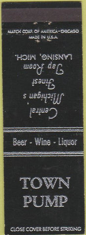 Matchbook Cover - Town Pump Restaurant Lansing MI