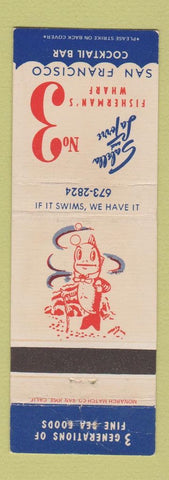 Matchbook Cover - Sabella and LaTorre Fisherman's Wharf Seafood San Francisco CA
