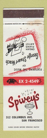 Matchbook Cover - Spivey's San Francisco CA George Stuart Veach WEAR