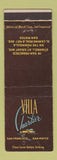 Matchbook Cover - Villa Chartier San Francisco San Mateo CA WEAR