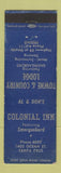 Matchbook Cover - Colonial Inn Towne & Country Lodge Fresno Santa Cruz CA