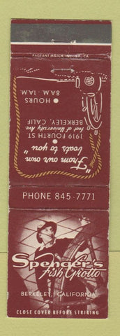 Matchbook Cover - Spenger's Fish Grotto Berkeley CA