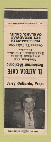 Matchbook Cover - El Azteca Cafe Mexican Oakland CA